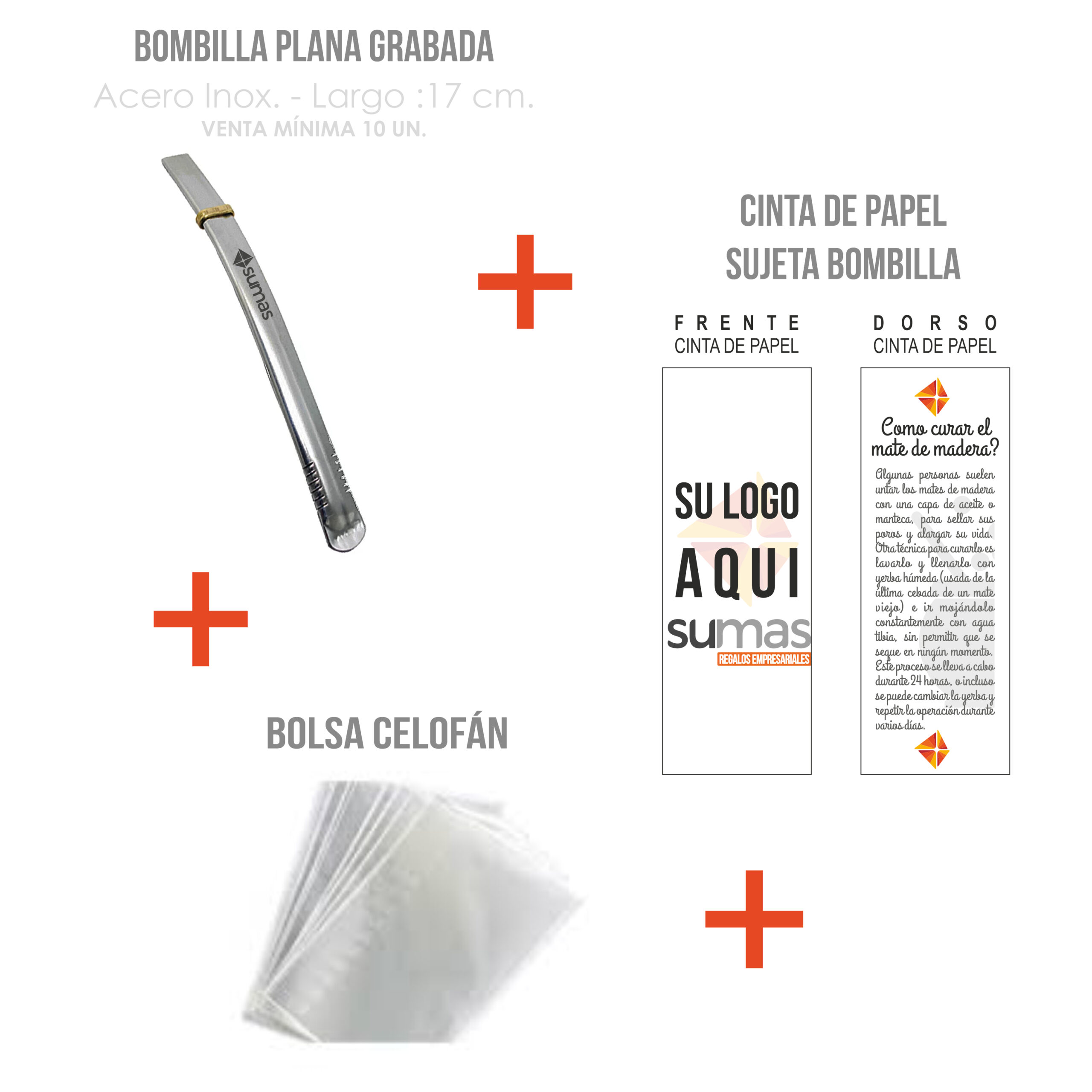 BOMBILLLA CON LOGO Y ENVOLTORIO